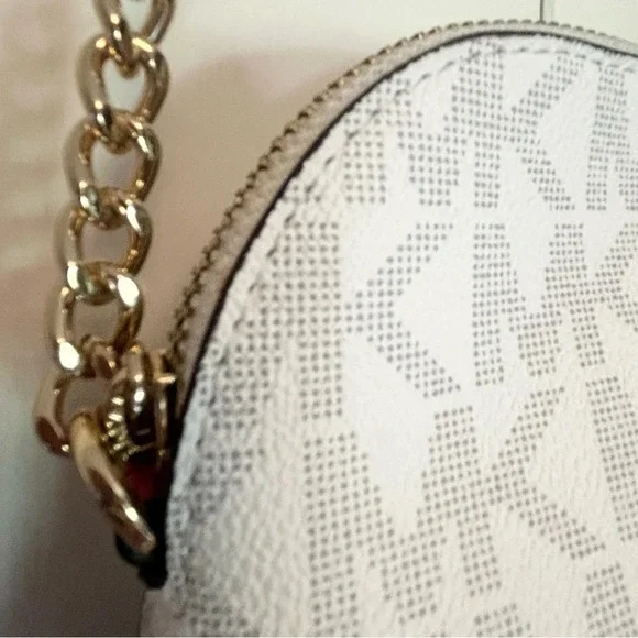 Michael Kors Cindy Striped Hibiscus Dome Crossbody Bag $198 NWT - Picture 8 of 12